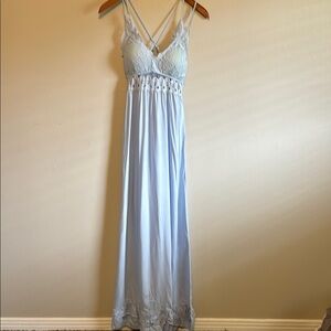 Blue Pink Lily Maxi Dress